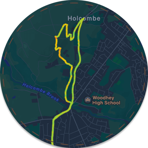 GPS route from a dog walk