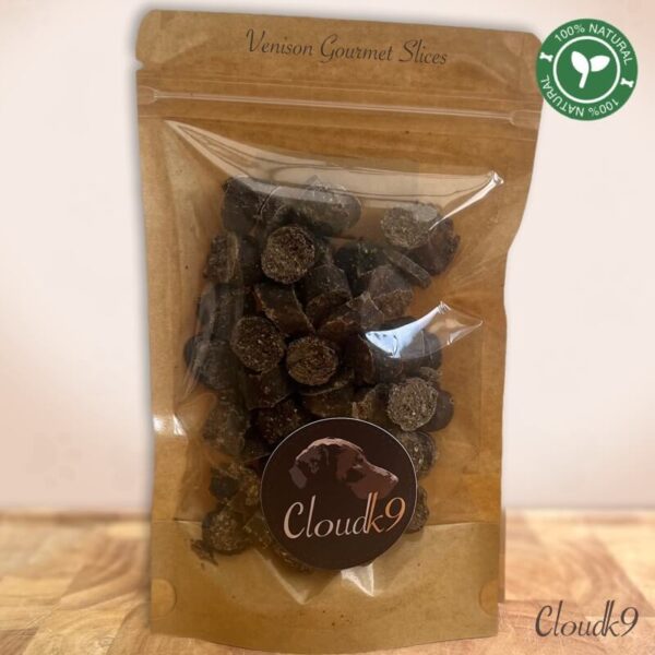 Venison Gourmet Sausage Slices Natural Dog Treats